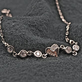 Bratara Argint 925 Sase pietre si inimioara